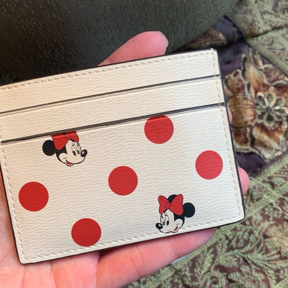 Authentic KATE SPADE LImited Edition leather dots Disney card case - Picture 4 of 8